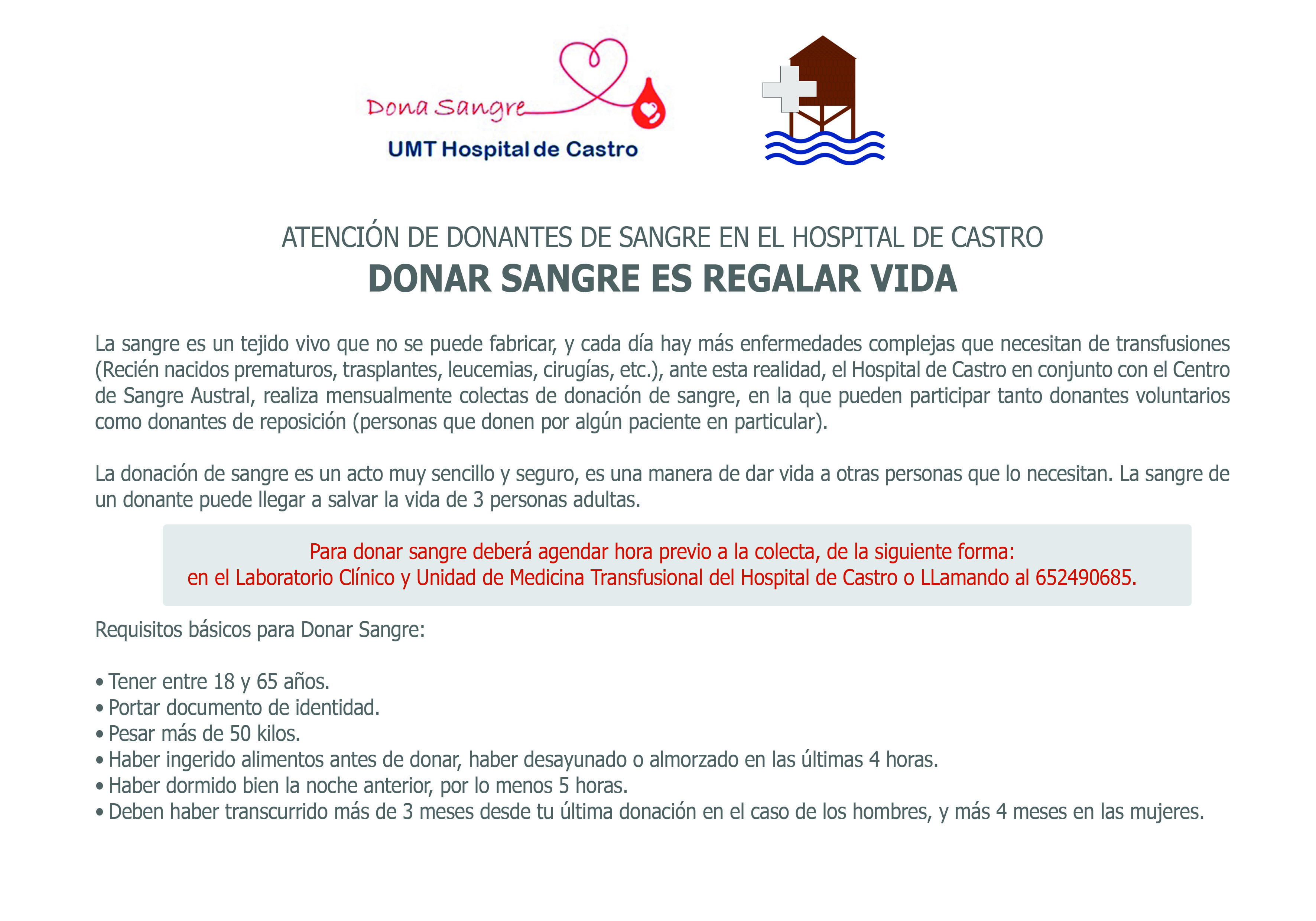 instruccion para donar sangre